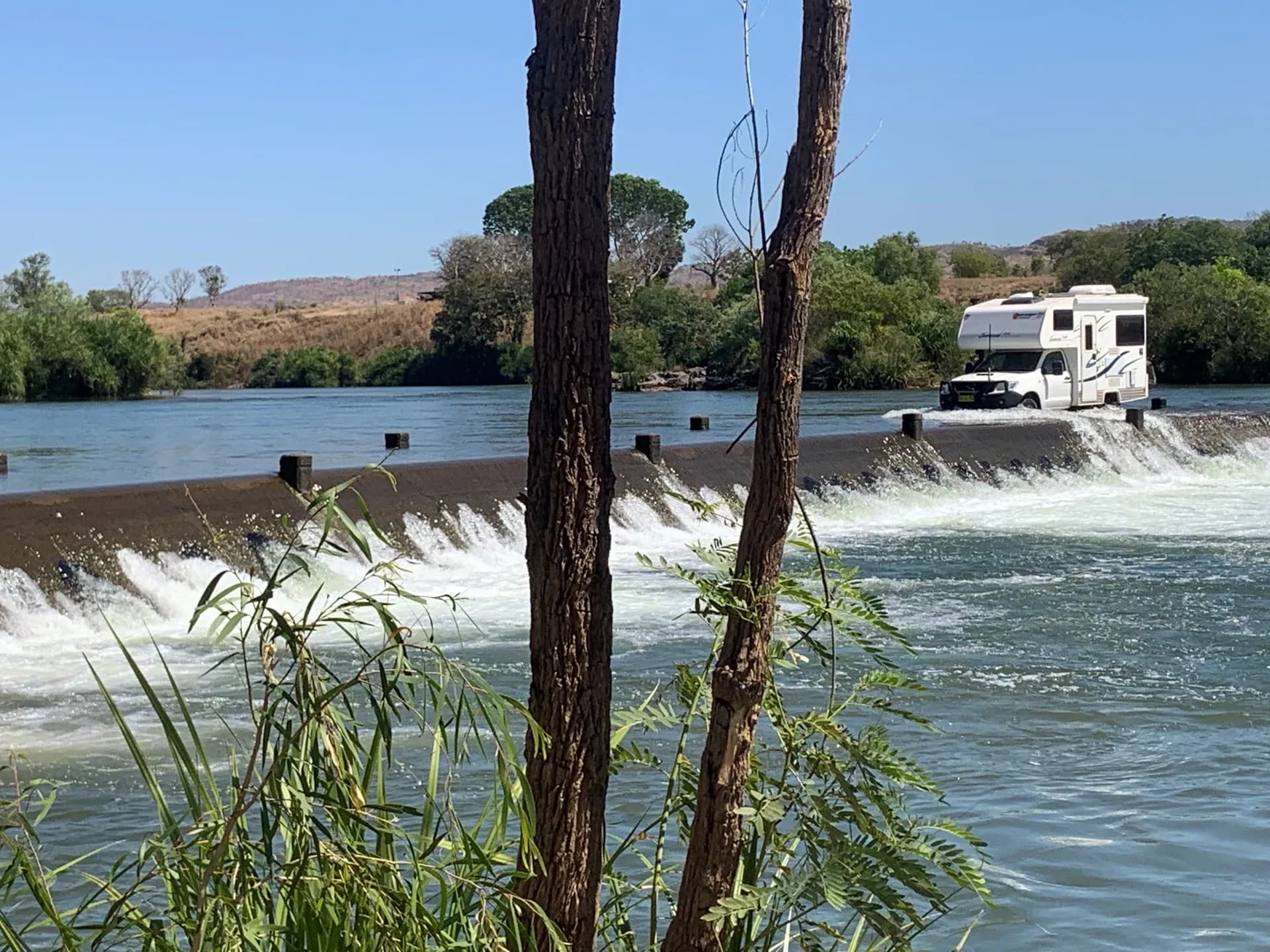 Suncamper motorhome at Ivanhoe Crossing near Kununurra, Western Australia