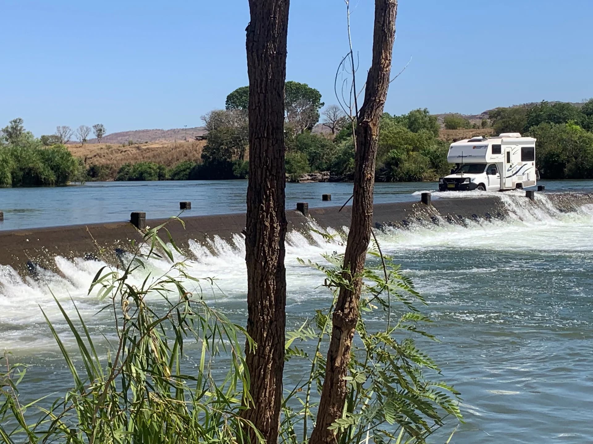 Suncamper motorhome at Ivanhoe Crossing near Kununurra, Western Australia