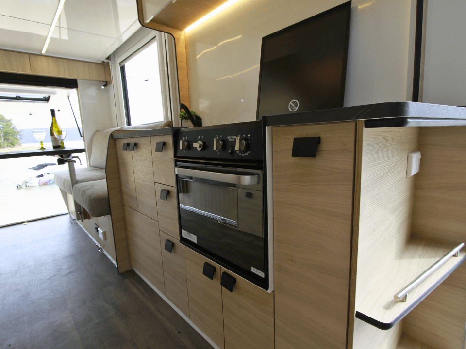 Suncamper Saxby S-2 kitchen appliances — kitchen