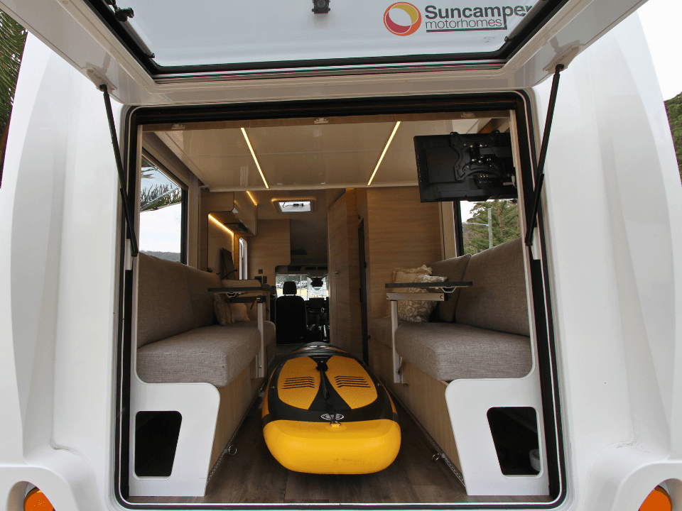 Suncamper Saxby S-2 storage — interior
