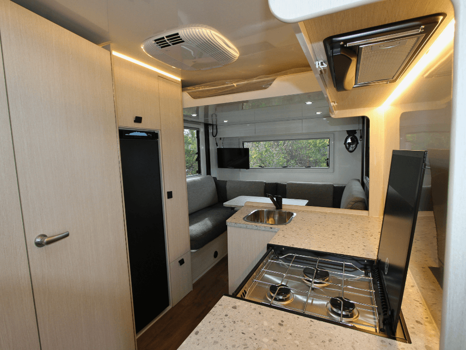Suncamper Saxby V-2 interior living area — interior