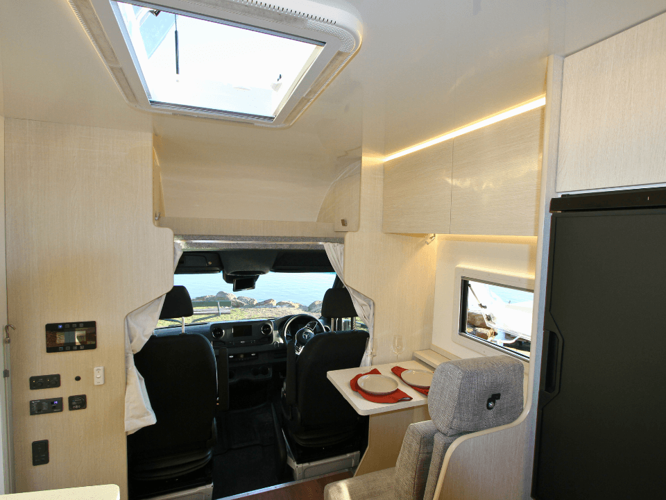 Suncamper Saxby X-2 interior living area — interior