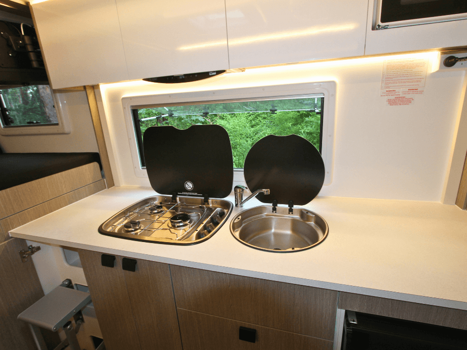 Suncamper Sherwood T-2 kitchen benchtop