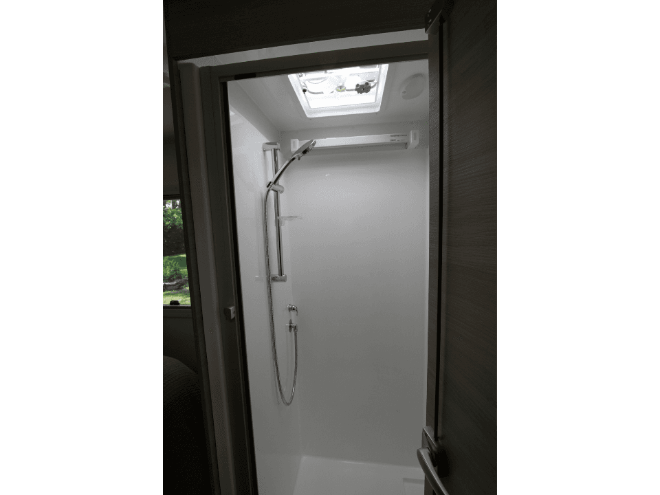 Suncamper Sovereign Q-2 bathroom detail — bathroom