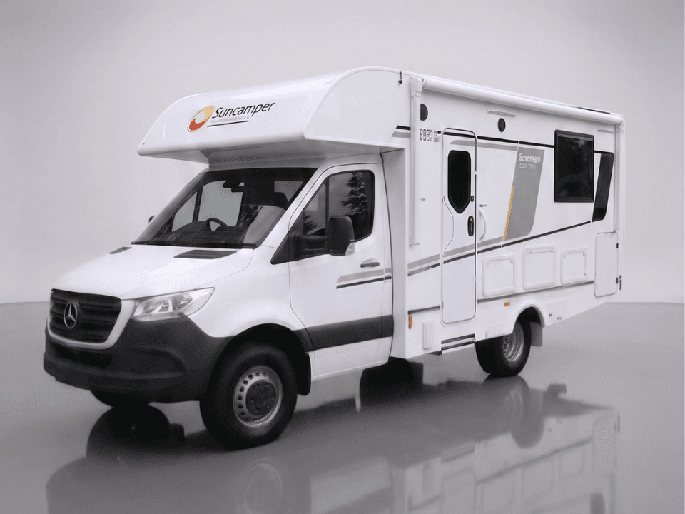 Suncamper Sovereign Q-2 showroom exterior — exterior