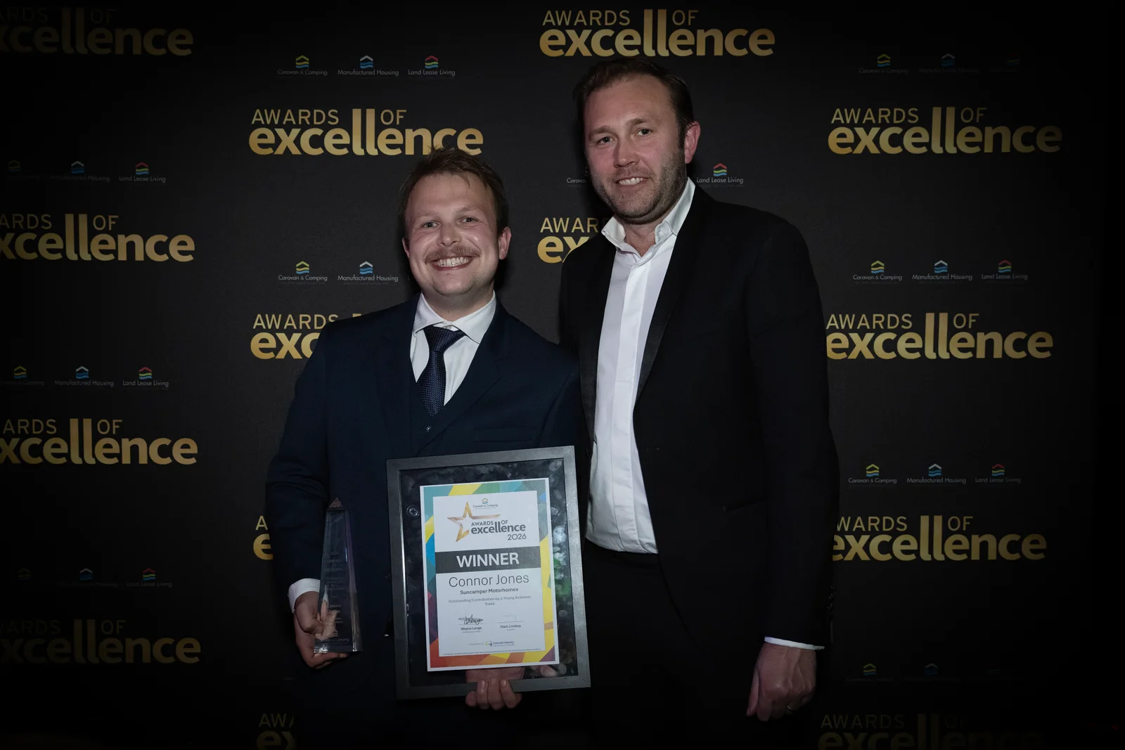 Connor Jones with the 2026 CCIA NSW Outstanding Young Achiever award
