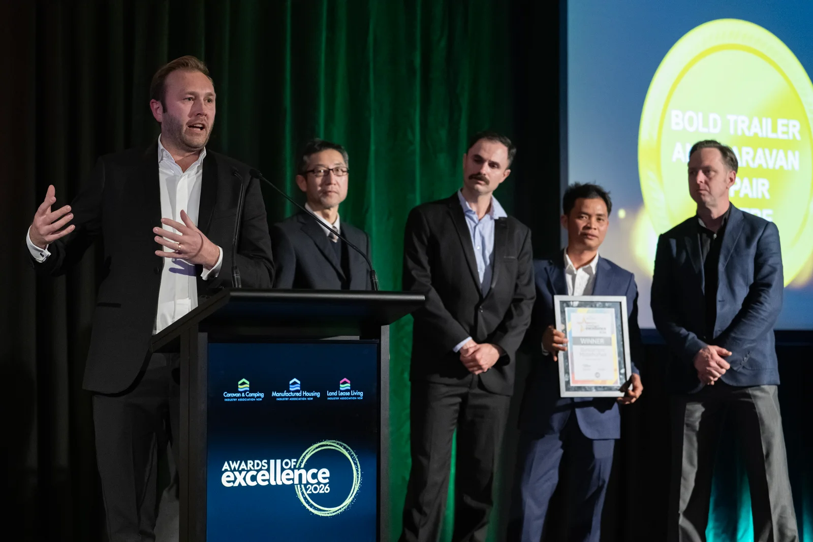The Suncamper team at the 2026 CCIA NSW Awards of Excellence