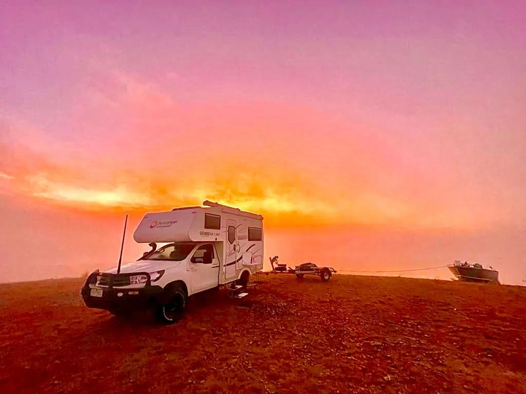 Suncamper Sherwood motorhome on a Cape York dirt road