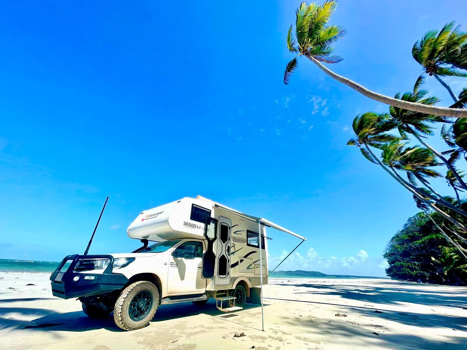 Suncamper Sherwood motorhome at a remote Cape York campsite