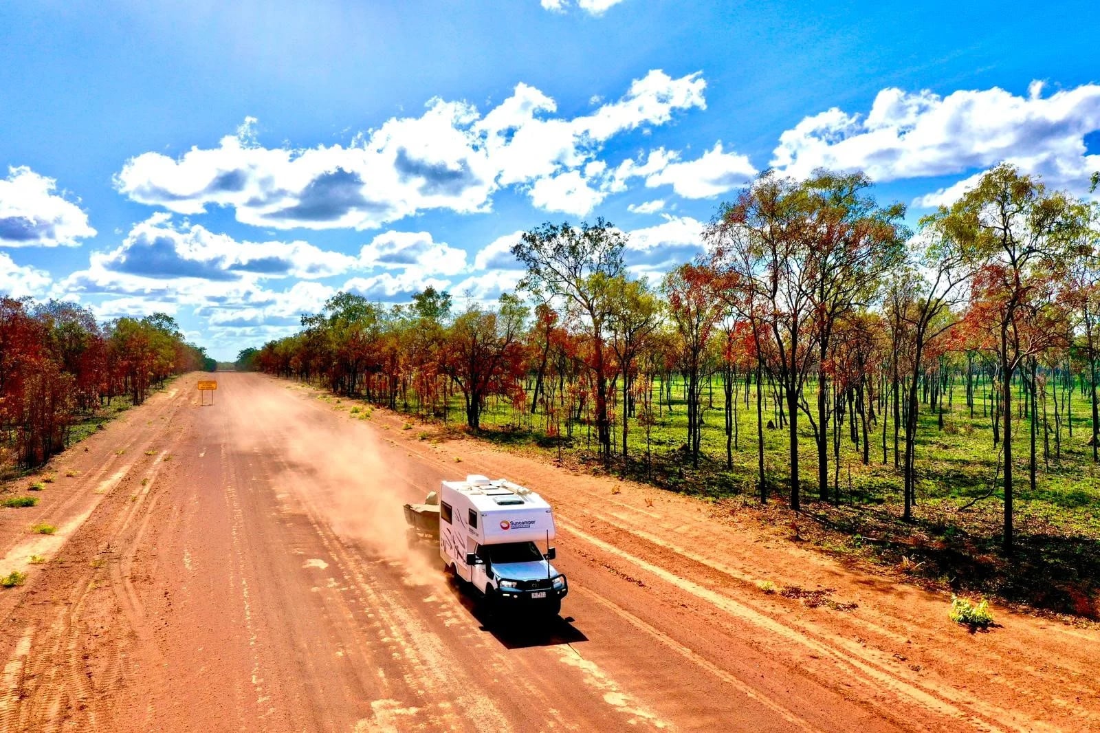 Suncamper Sherwood motorhome crossing a Cape York creek