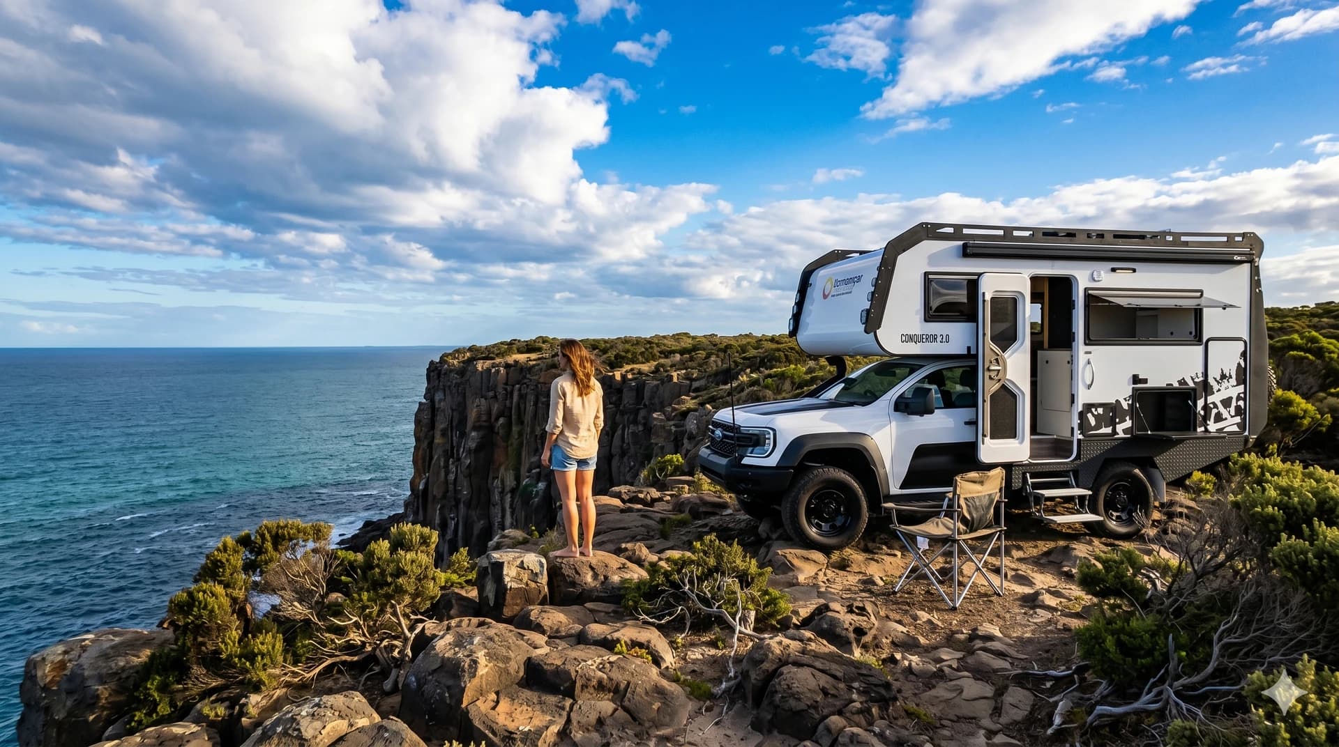 Suncamper Conqueror 3.0 in remote Australian outback terrain